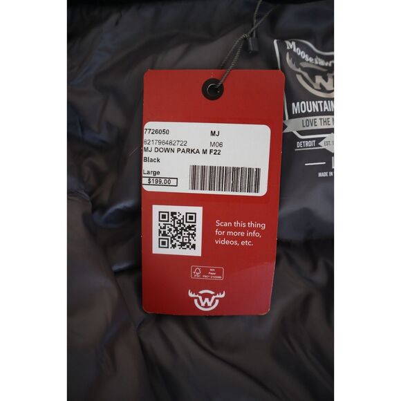 Moosejaw 7726050 Women's Sz L Black Down Waterproof Hooded Parka Jacket - Picture 6 of 16